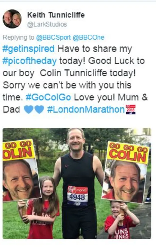 London marathon good luck message