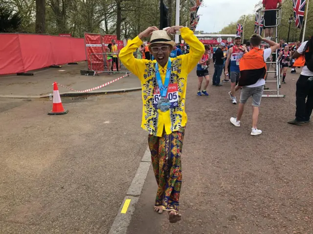 Tan, who ran the London Marathon barefoot