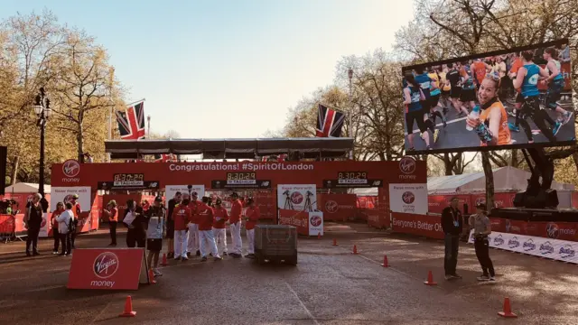 London Marathon finish line