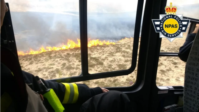 Dartmoor gorse fire