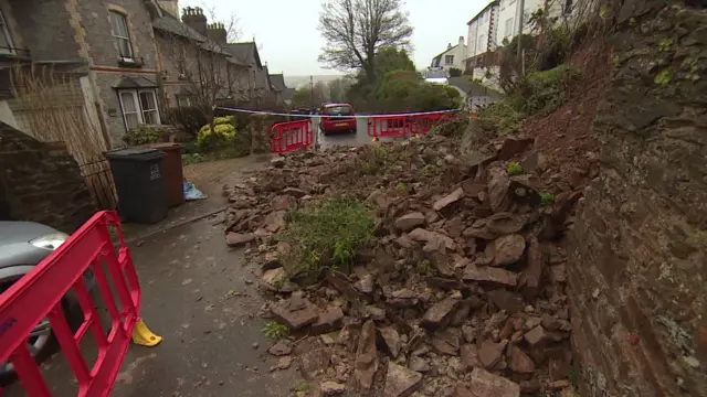 Landslip in Totnes