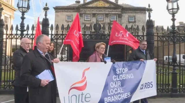 Unite protesting closures