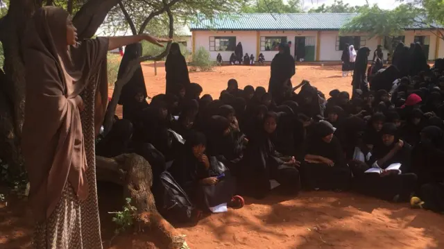 Students at Wajir Girls Secondary School in Kenya