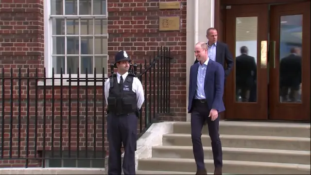 Prince William leaving Lindo Wing