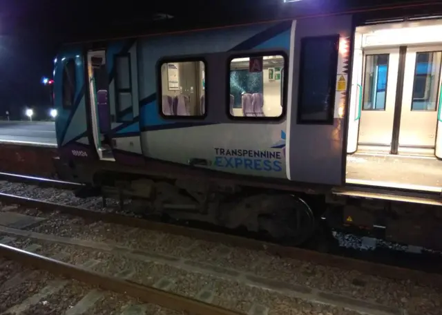 Damage to train