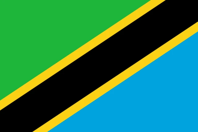 The national flag of Tanzania