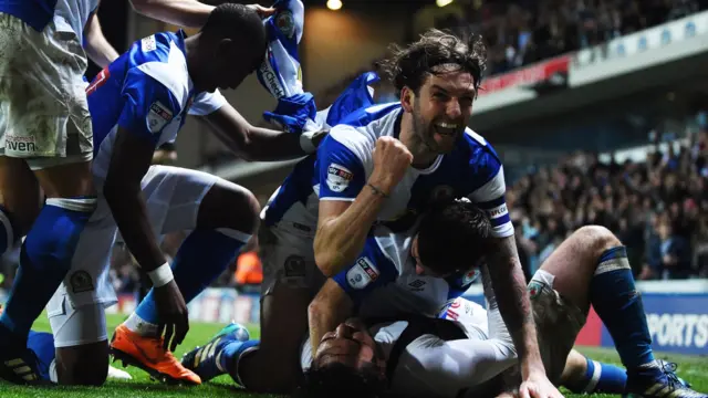 Blackburn Rovers celebrate