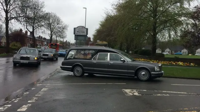 Funeral procession of Eric Bristow