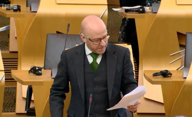 Scottish Green Party co-convener Patrick Harvie