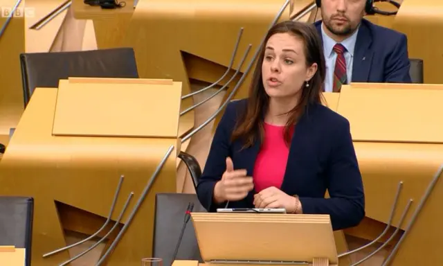 SNP MSP Kate Forbes gives her speech in Gaelic