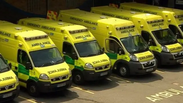 Ambulances in a row