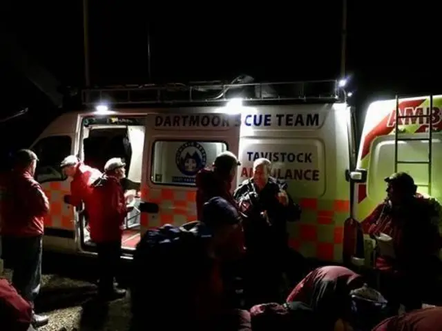 Search team on Dartmoor