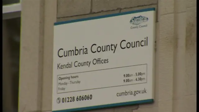 Cumbria County Council sign