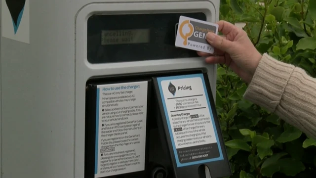 Electric car pay point