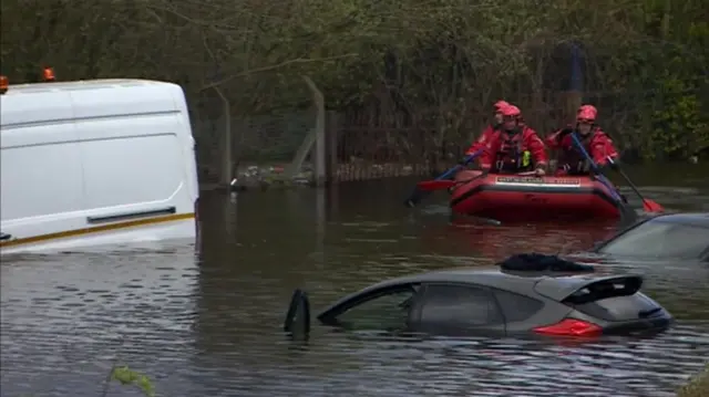 Flooded road