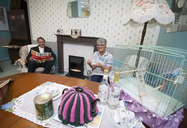 Living room style area on hospital ward