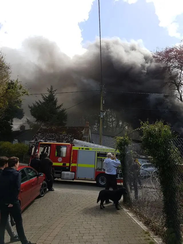 Okehampton fire. Pic: Hannah Harbron/Twitter