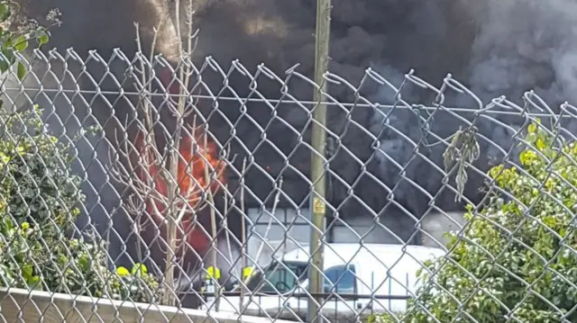 Okehampton fire. Pic: Hannah Harbron/Twitter