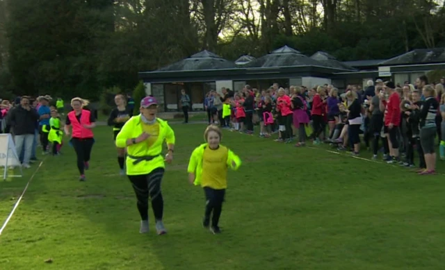 Runners nearing finish