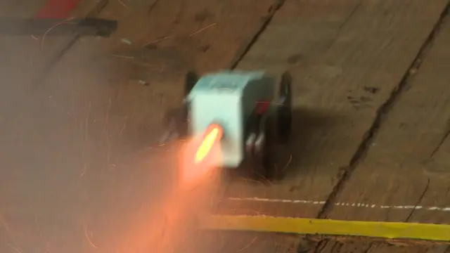 rocket powered model car