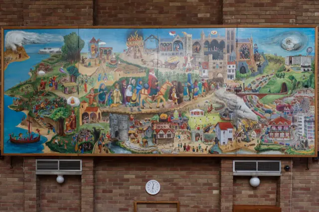 Postgate mural at the University of Canterbury