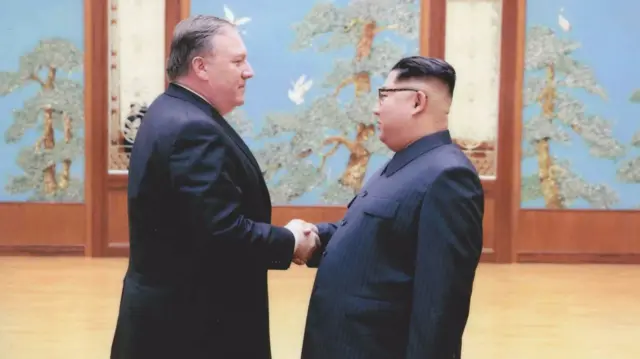 Mike Pompeo and Kim Jong-un