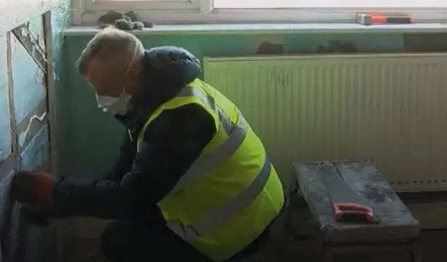 House being refurbished by builder