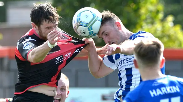 Action from Crusaders against Coleraine