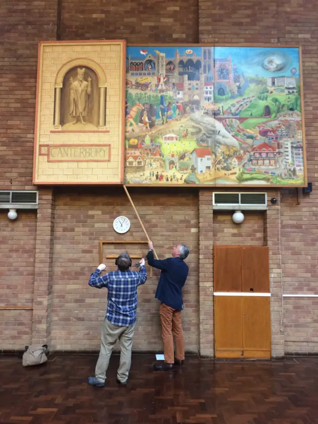 Oliver Postgate mural at University of Canterbury