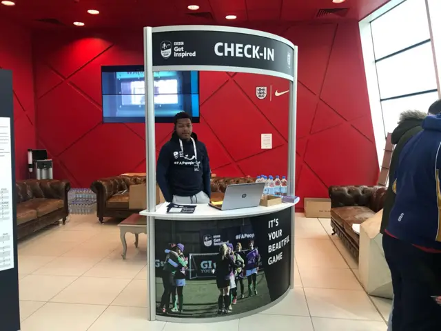 Registration area at St George's Park