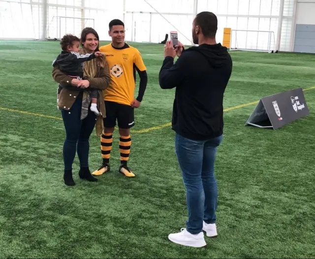 FA People's Cup - Maidstone winner Reece with his family