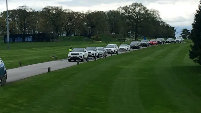 Cars arriving at St George's Park