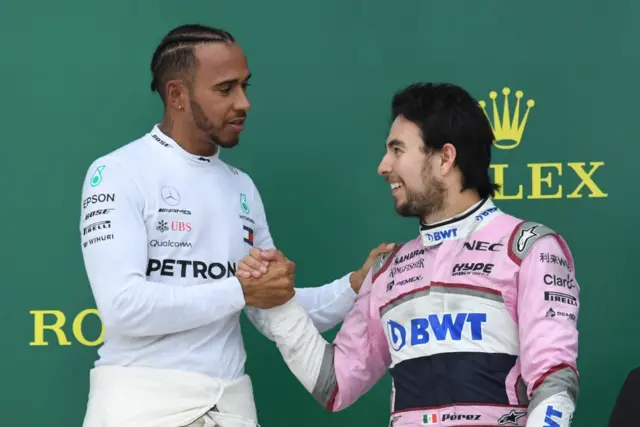 Lewis Hamilton and Sergio Perez