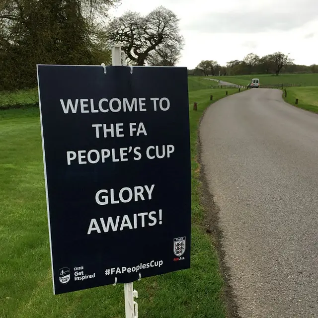 FA People's Cup signpost at St George's Park