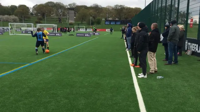 Spectators showing respect at FA People's Cup