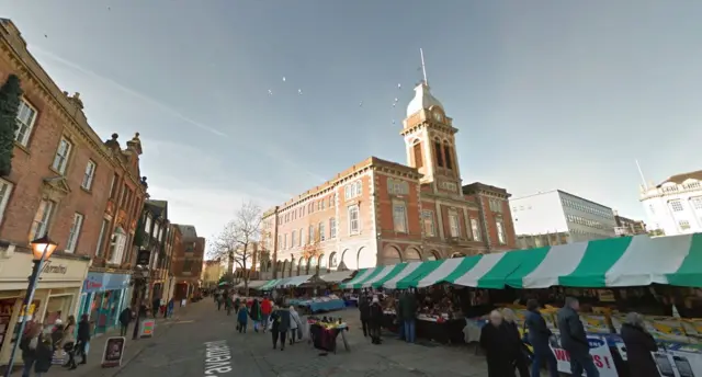 Chesterfield Market Hall, which houses the Assembly Rooms