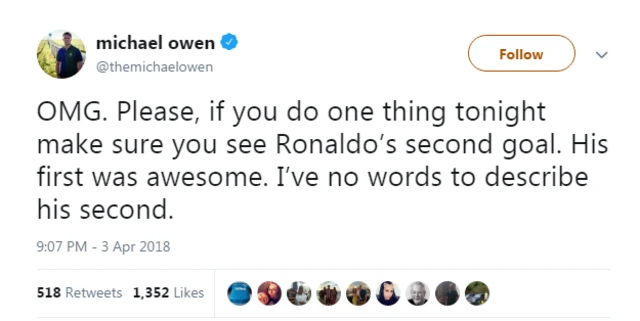 Michael Owen Tweet