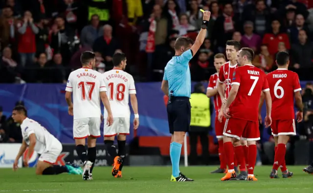 Franck Ribery yellow card