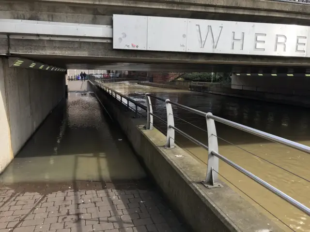 Flood on river