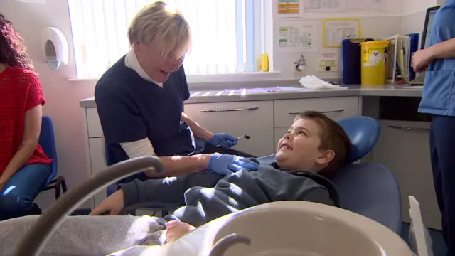 Child at dentist