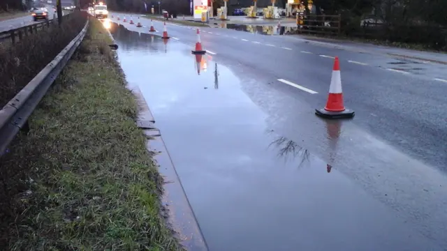 Flooding on A63