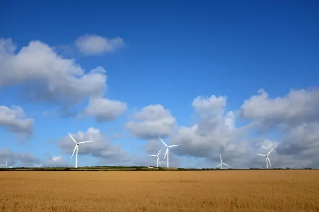 Bear's Downs Wind Farm, run by RWE Innogy UK, Cornwall