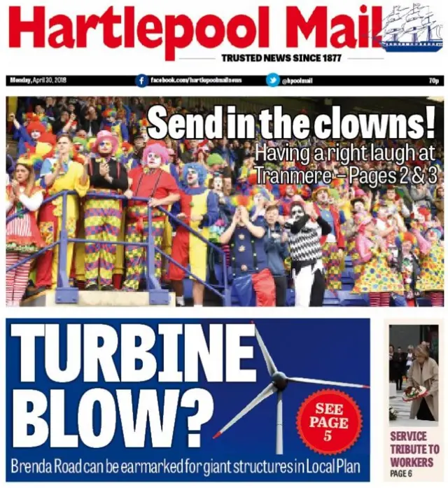 Hartlepool Mail front page