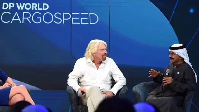 Sir Richard Branson launched DP World Cargospeed on Sunday in Dubai