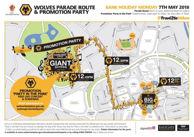 Parade route map