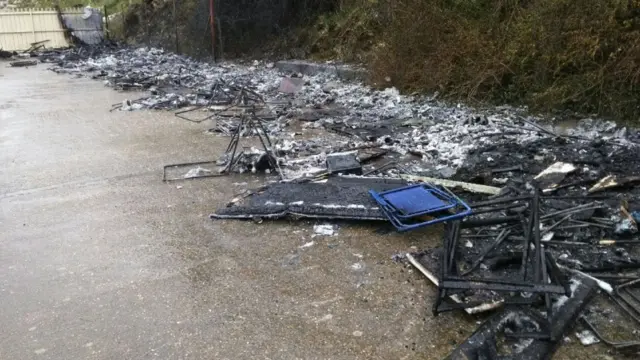 Eastbourne beach huts destroyed by fire