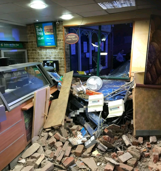 Smashed up Subway