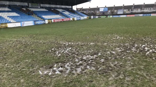 Waterlogged pitch