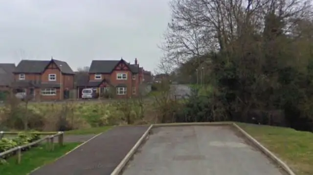 End of Taylor Drive with Edmund Wright Way visible
