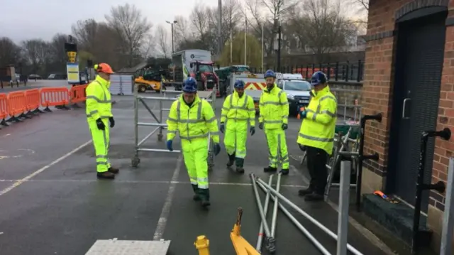 Flood team in Shrewsbury